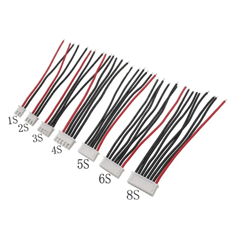 10cm 10pcs/lot 1s/2s/3s/4s/5s/6s/8s Lipo Battery Balance Charger Cable For Rc Imax B6 B8 Connector Plug Balanced Charging Line