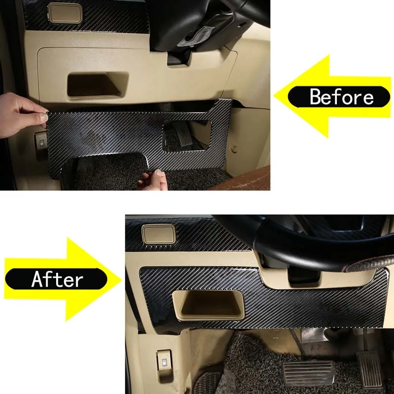 

Soft Carbon Fiber Car Central Control Dashboard Under Panel Trim Sticker For Honda CR-V 2007-2011 Car Accessories