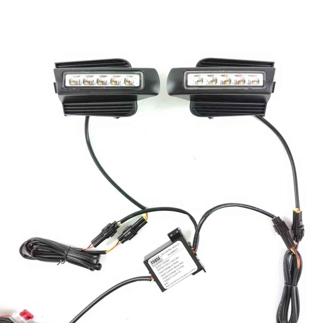 Car Led Drl for Toyota Prado 120 LC120 GRJ120 2003~2009 Daytime Running Light Front Bumper Driving Fog Lamp Daylight Headlight