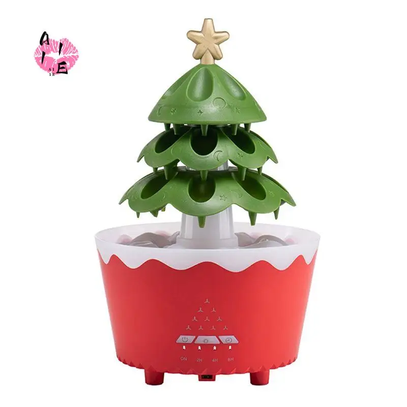 A11E-Christmas Lucky Tree Essential Oil Aromatherapy Machine Household Silent Small Humidifier Home Gift