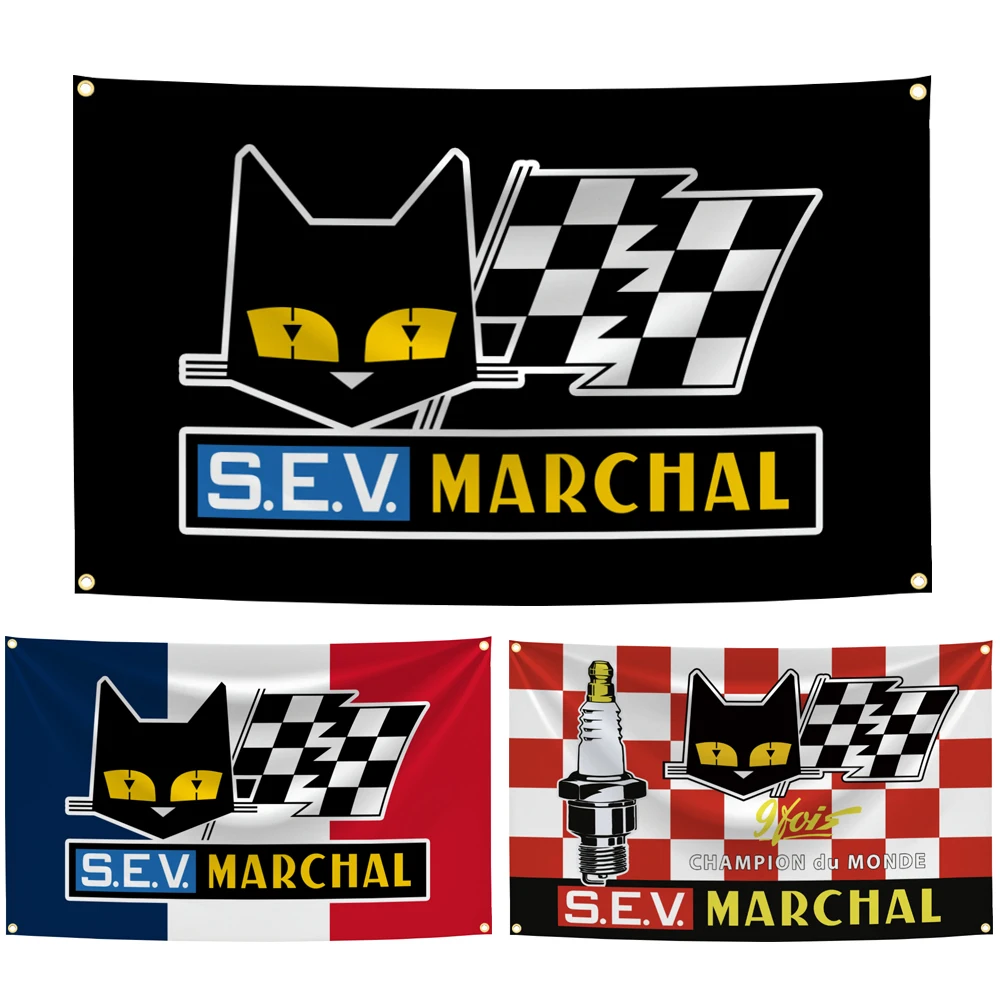 3x5 Ft Flag-Black Cat eyes sevmarchal Polyester Digital Printing Banner for Outdoor Bar Dormitory Garage Decoration