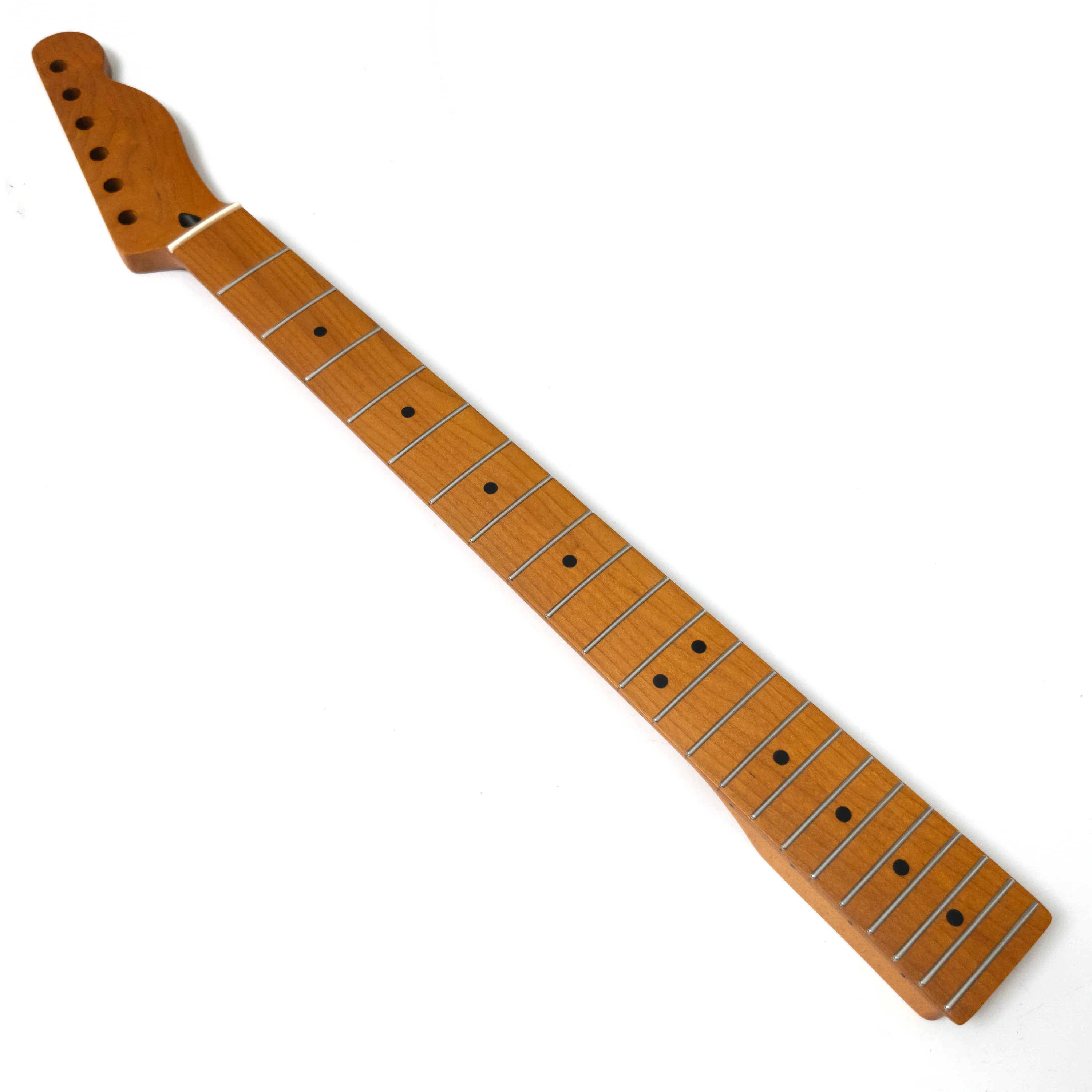 

Premium Roasted Maple Guitar Neck for Tele, 22 Medium Jumbo Frets, 14" Radius, Bone Nut, Satin Urethane Finish Replacement Part