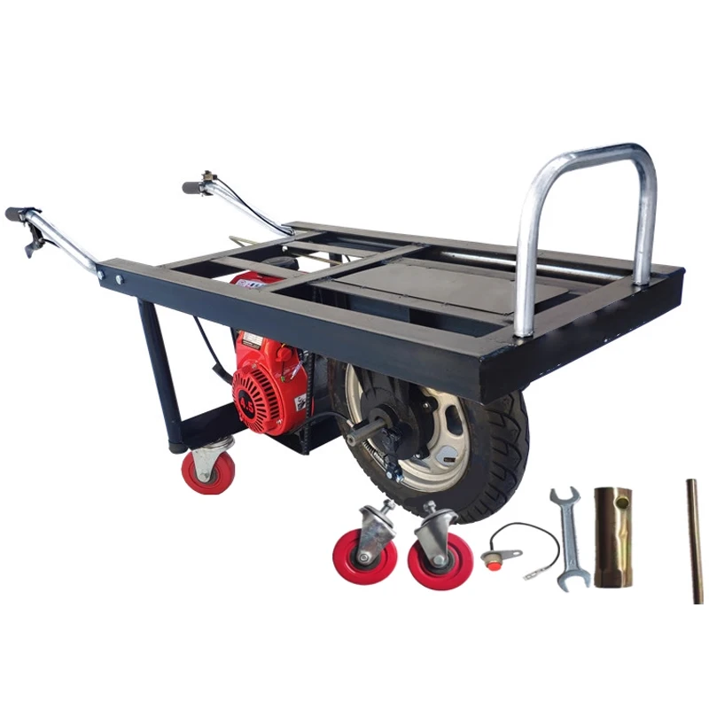 รถเข็นล้อเดียวแบบใช้เชื้อเพลิงสำหรับขนส่งในภูเขา/สวนผลไม้ รถเข็นแบบเข็นด้วยมือสำหรับงานเกษตร