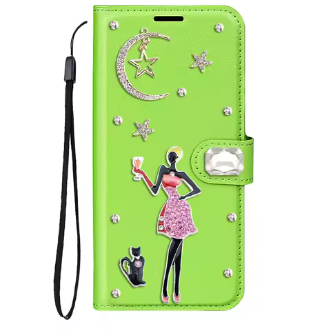 Luxury Magnetic Case For Samsung S24 Ultra S23 Plus S22 S21 FE Wallet Capa For Samsung Note 20 Ultra Girls Leather Phone Cover