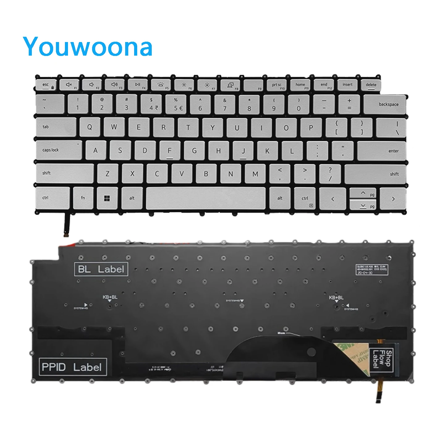 

New Original Laptop Keyboard For DELL XPS 15 9500 9510 9520 17 9700 9710 9720 P91F P92F