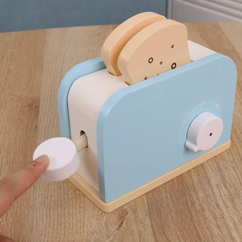 木製キッチンごっこ遊びおもちゃシミュレーション木製トースターマシン子供早期学習教育玩具