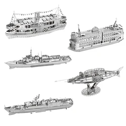 Boat 3D Metal Puzzle model Star Ferry Bauhinia Burke Class Destroyer Nautilus KITS Assemble Jigsaw Puzzle Gift Toys For Children