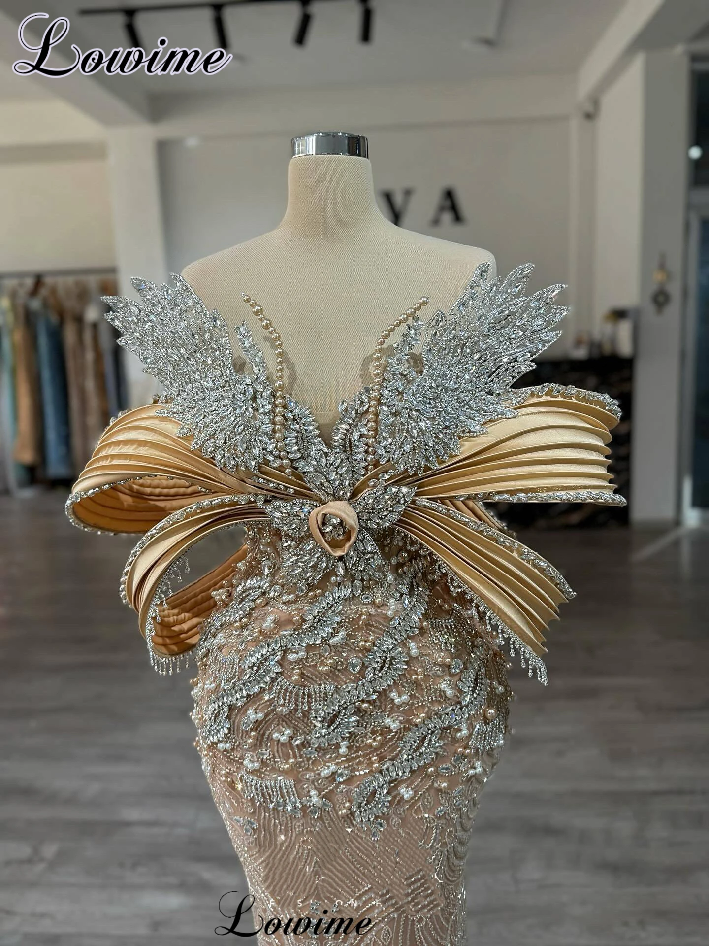 High Fashion Celebrity Jurken Met Kristallen Off Schouder Speciale Avondjurken Fotografie Jurken Vestidos De Gala Aangepast