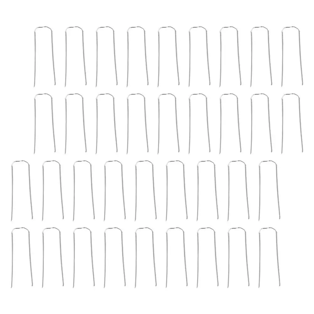 150Pcs Premium Galvanized M Shaped Floral Picks for Bouquet Wiring Wreath Bases Plant Securing Garden Landscaping Supplies view 6