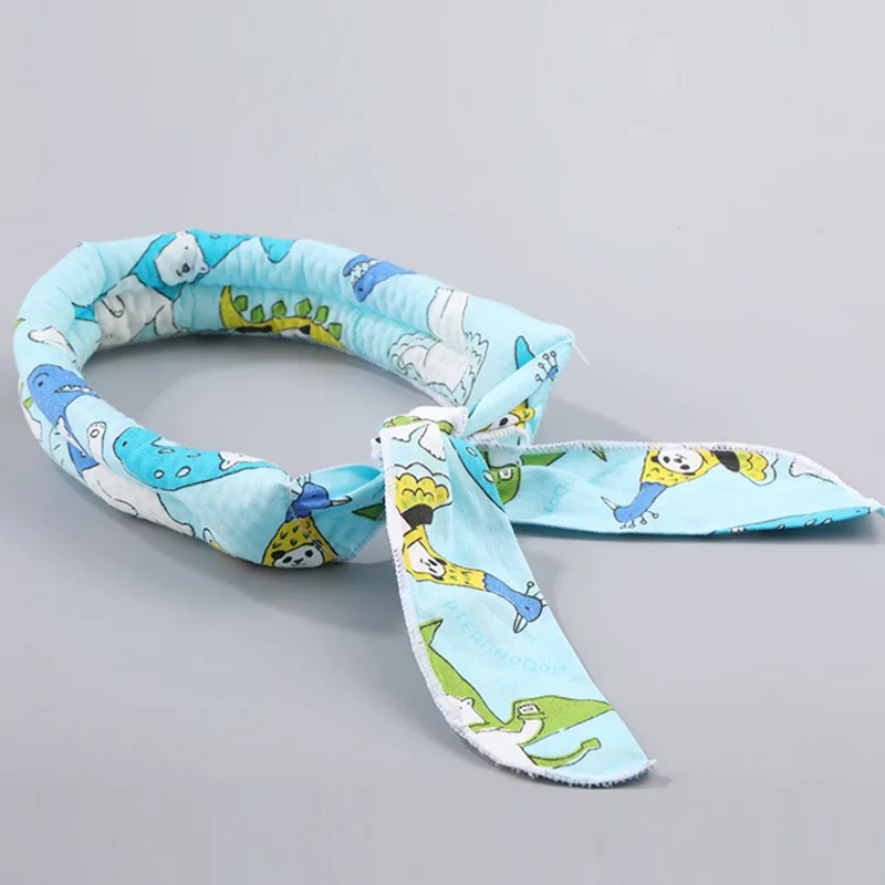 Summer Pet Cooling Ice Scarf Cool Ice Towel Heatstroke Dogs Cats Ice Scarf Collar Adjustable Cooling Cat Collar Bib Dog Supplies