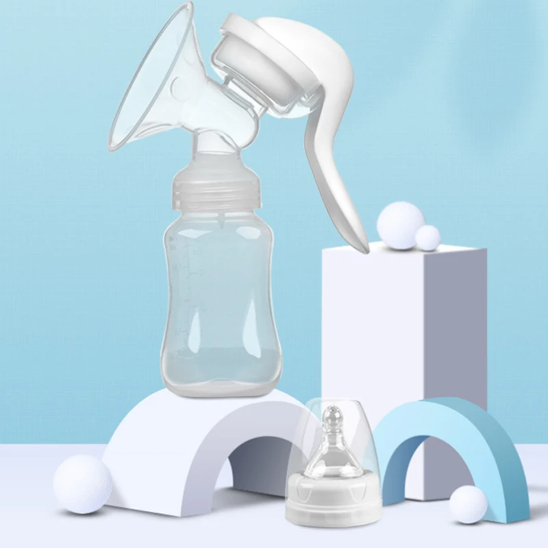 Hand Type Breast Pump Baby Milk Bottle Nipple With Sucking Function Baby Product Feeding Manual Breast Pump Mother Use