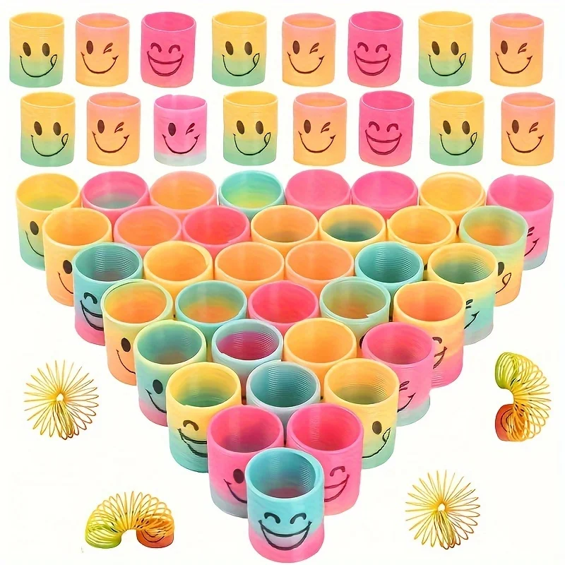 12/24/36 Stück Regenbogen-Spiralspielzeug Slinky Coil Fidget Toy Kindergeburtstag Party-Geschenk Geschenktüten-Füller Stressabbau-Spielzeug