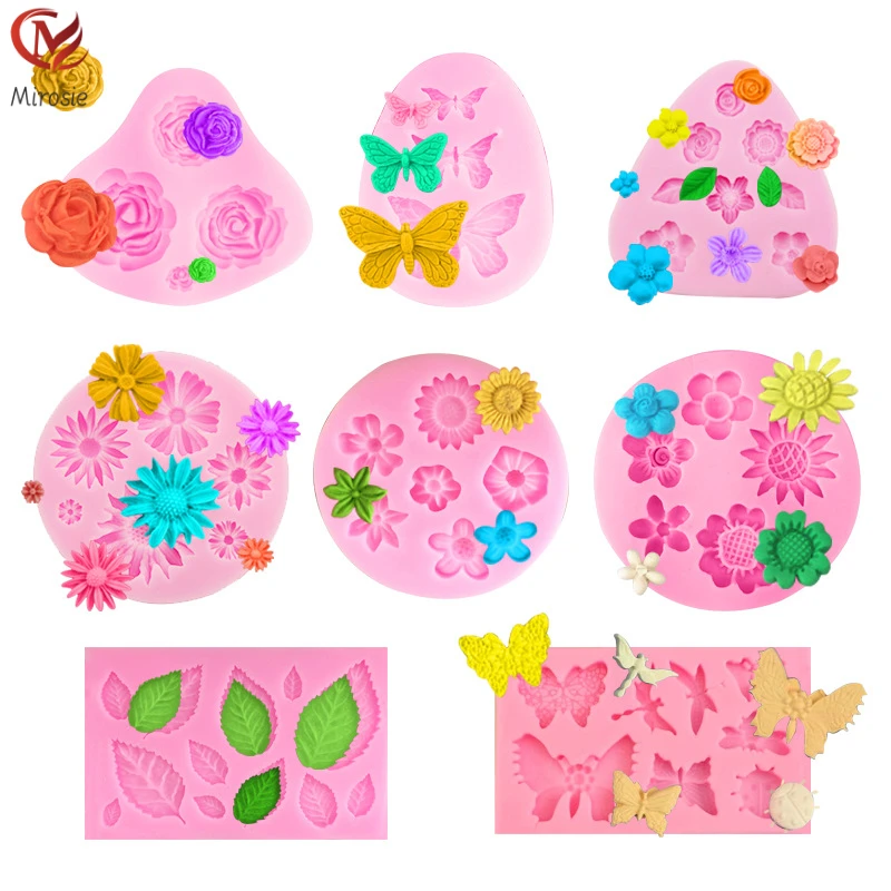 

Mirosie DIY Flower Aromatherapy Plaster Food Grade Liquid Silicone Mold Soap Candle Epoxy Resin Molds Cake Decorating Tools