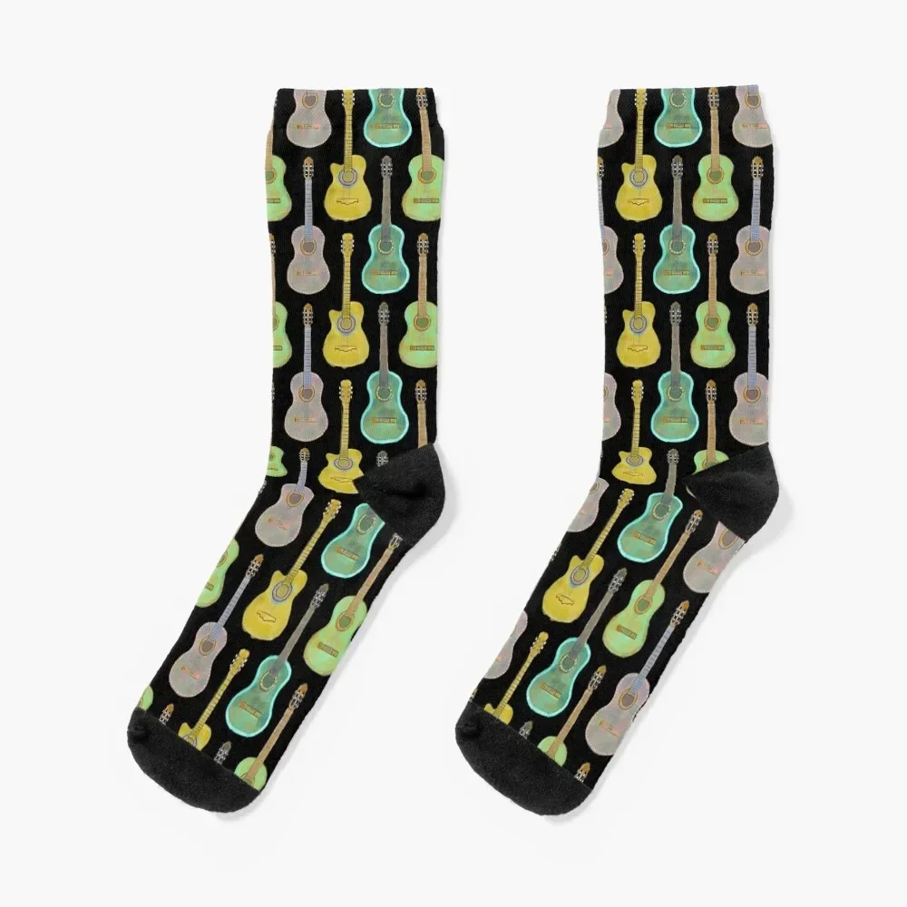 

Guitar Painting Socks winter gifts christmas gifts floor sheer Women Socks Men's