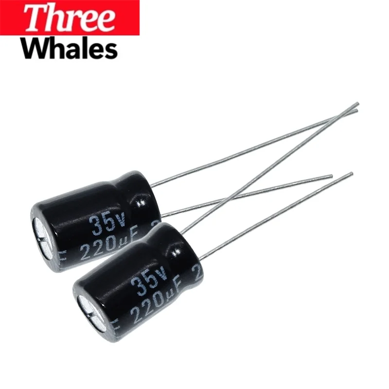 THR 20/50PCS Higt quality 35V220UF 8*12mm 220UF 35V 8*12 Electrolytic capacitor