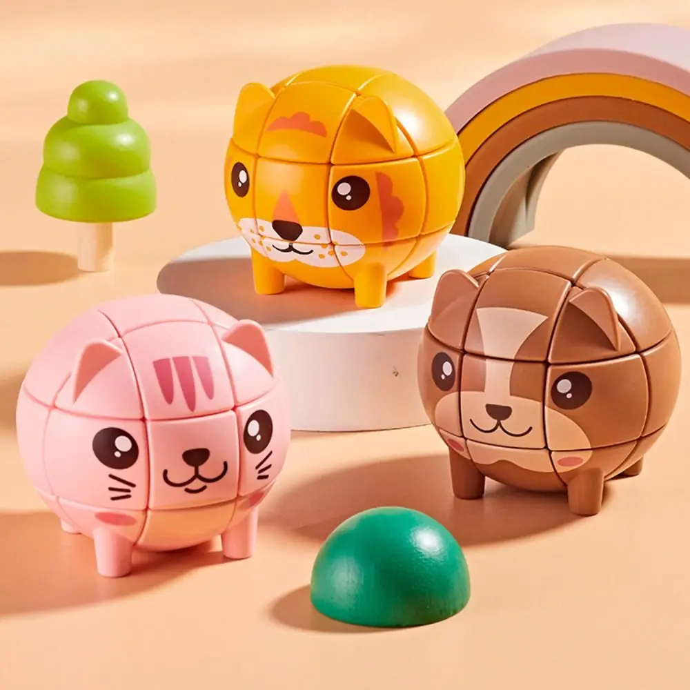 

Creative Third-Order Animal Shaped Cube 3D Hands-on Ability Cartoon Animal Cube Cute Portable Children's Puzzle Cube Kids Gifts