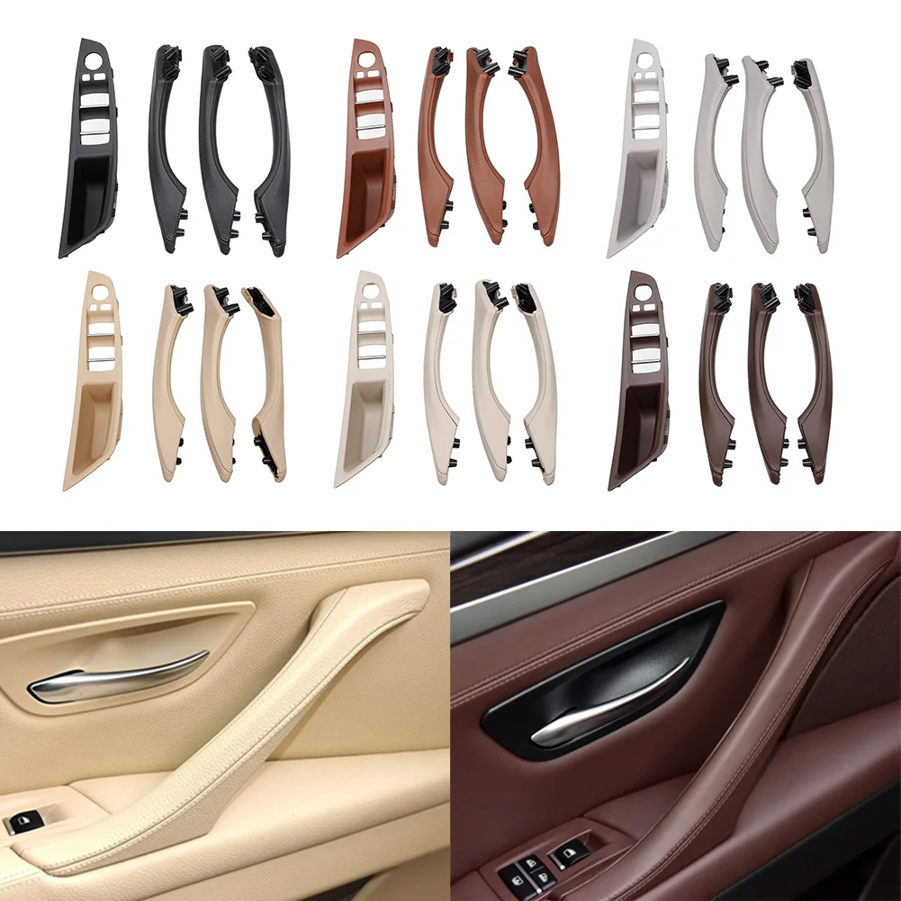 Pop 4Pcs/Set Car Interior Door Trim Pull Handle For BMW F10 F11 F18 5series 520i 530i 2010 2011 2012 2013 2014 2015 2016 2017