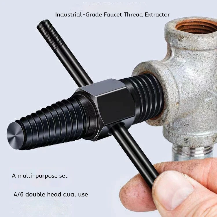 Dual Head Faucet Broken Screw Extractor Thread Remover for 1/2