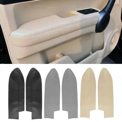 2pcs For Honda CRV CR-V 2007 2008 2009 2010 2011 Microfiber Leather Front Door Panel Armrest Cover Protective Trim