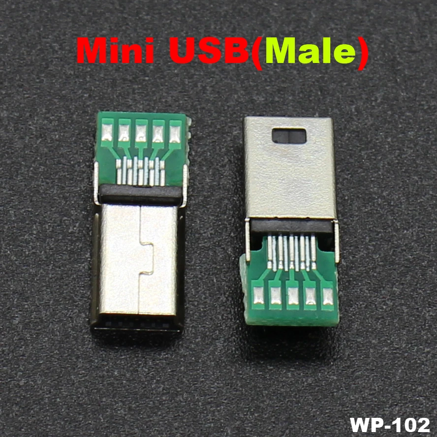 2pcs 5pcs 10pcs Micro Mini USB Male 10 Pin USB 10Pin PCB Connector Flat Plug Adapter For Philips MP3 MP4 Socket