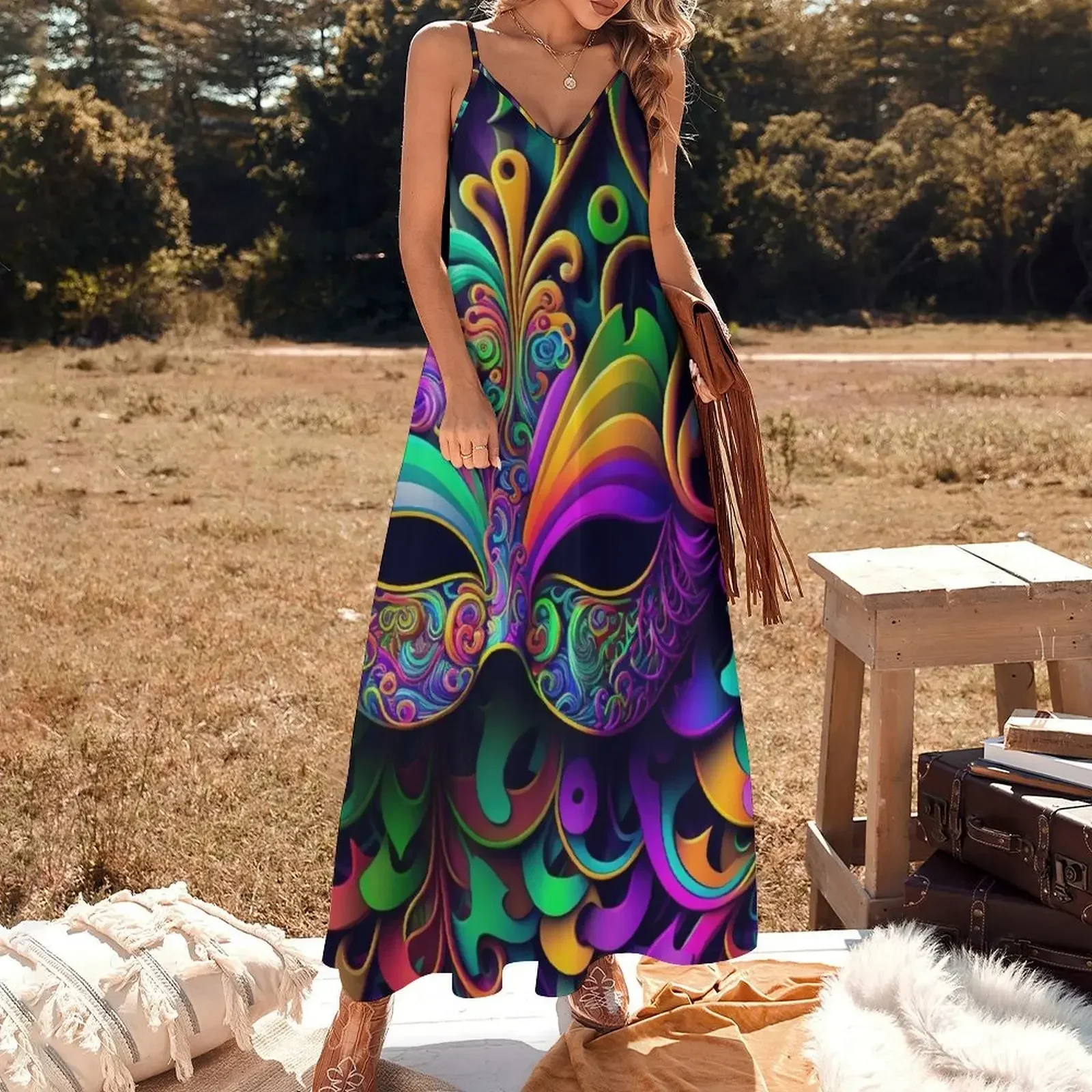 Mardi Gras Dress, Mardi Gras 2023 Sleeveless Dress Clothing female women's evening dresses Dress