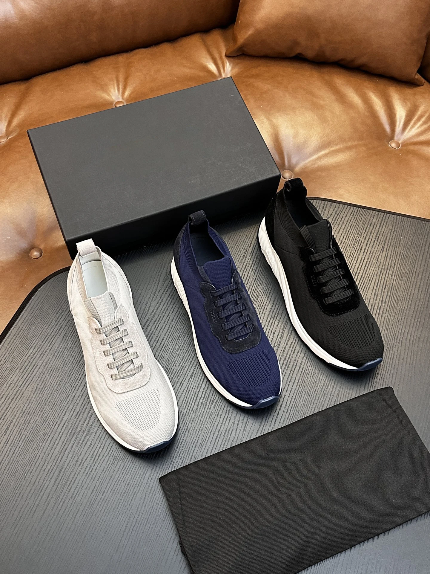 BLLIYOSS Shoes Men 2026 New Cowhide splicing high weaving high-density flying weaving High-Quality Soft cowhide lining Old money
