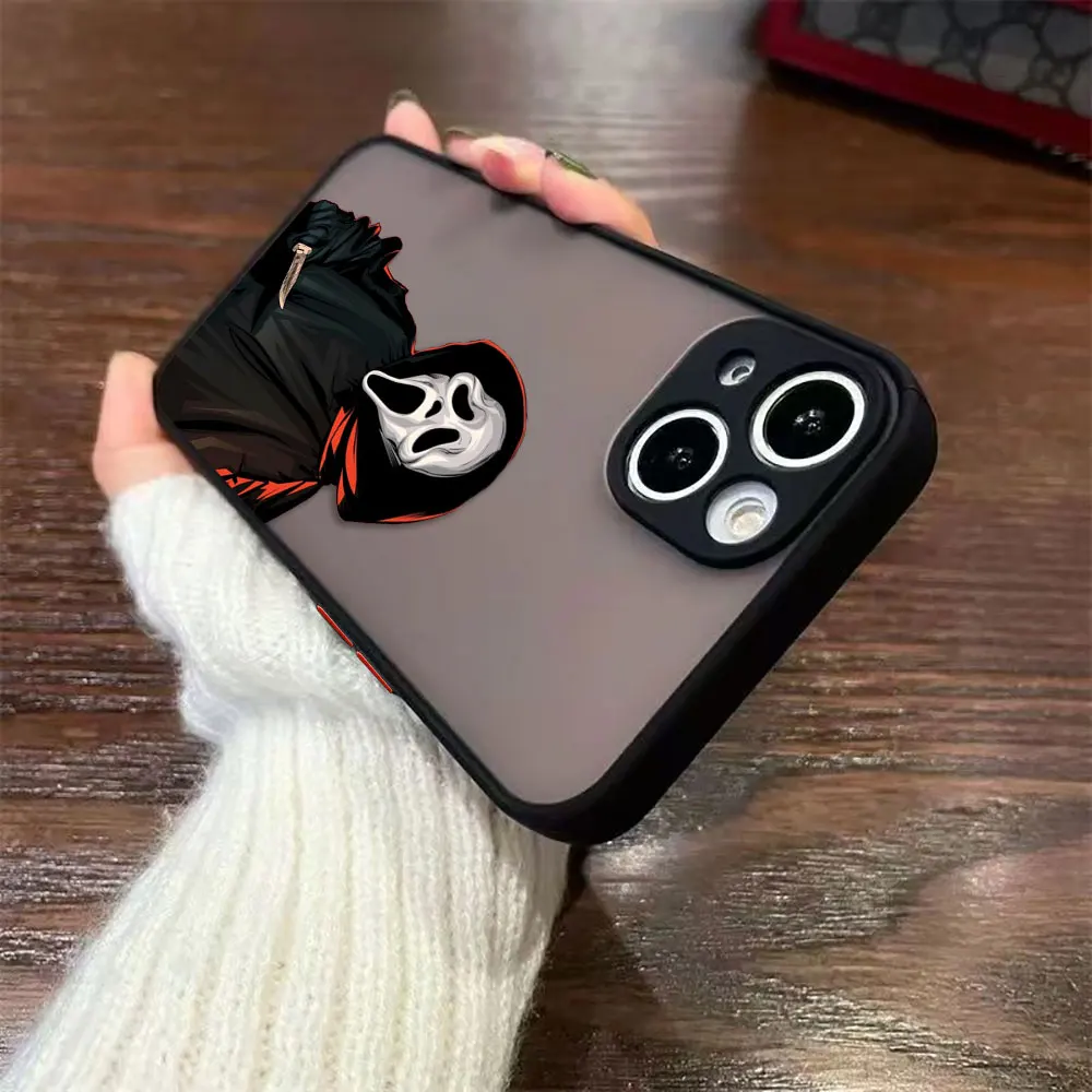 

Ghostface Horror Scream Art Matte Phone Case For Redmi NOTE 14 13 12 12S 11 11T 11S 10 10S 9T 9 9S 10X PRO PLUS TPU Case Shell