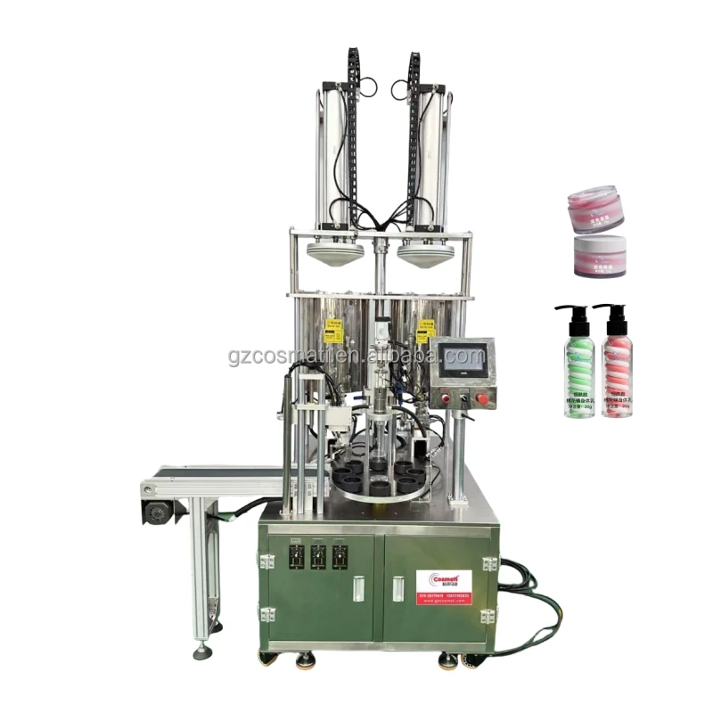 2 Color Spiral Pattern Cosmetics Filler Marshmallow Body Lotion Candy Floss Cream Filling Machine