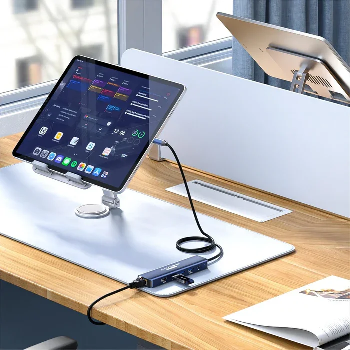 For 6-in-1 Type-C 4K 60Hz Docking Station with USB 3.0 for 2.1 Ethernet Multi Ports Converter-in Stock
