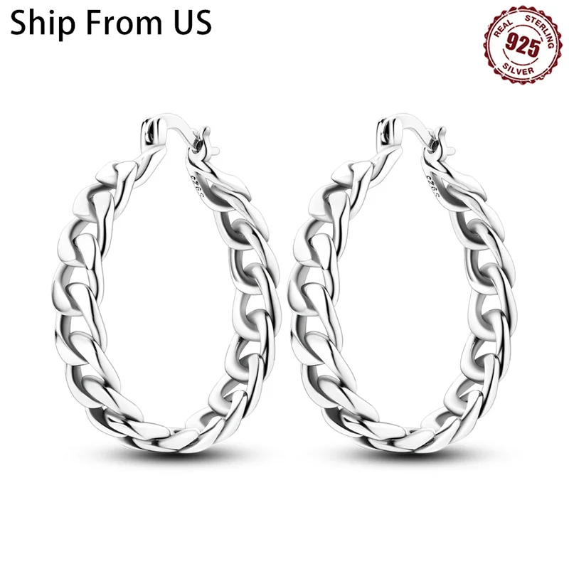 Hot 925 Sterling Silver Minimalist Temperament Series Jewelry Zircon Circle Hoop Earrings For Women Jewelry Gift Accessories