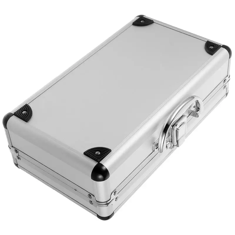 1pc Lockable Tool Case Suitcase Aluminum Alloy Hard Case Tool Storage Box Mechanic Tool Carrying Case Metal Toolbox Organizer