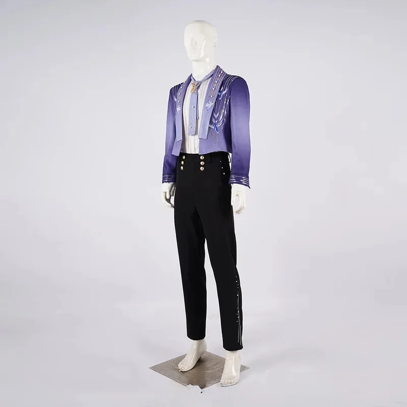 

25COSRafayel 2025 Birthday Suit Game Love And Deepspace Cosplay Wig Purple Dress Coat Tie Shirt Man Halloween Party Outfit Custo