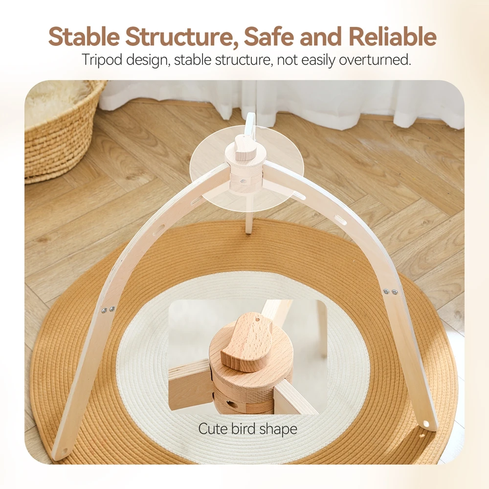 ไม้ Rattle ของเล่นสําหรับทารกกิจกรรม GYM Rack Early การศึกษา 0-36 เดือนของเล่นเด็กพับได้เล่น GYM BIRD Fitness กรอบของขวัญ