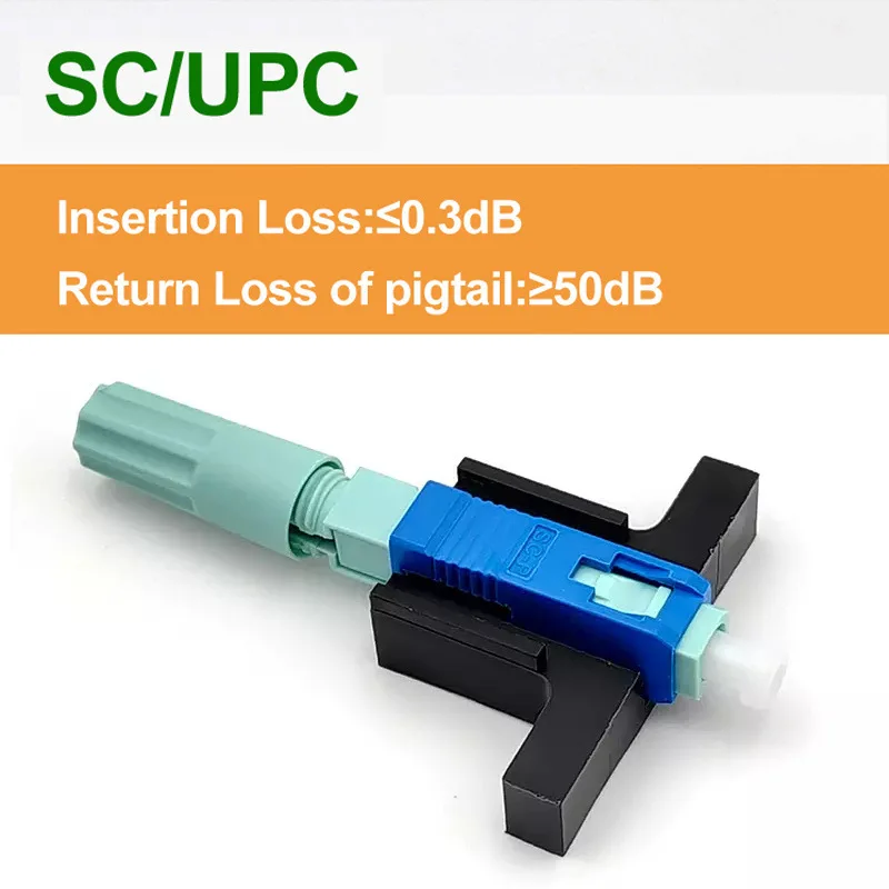 Imagem -03 - Ftth sc Upc Fibra Óptica Conector Conector Rápido Rápido Incorporado 50 a 100 Pcs