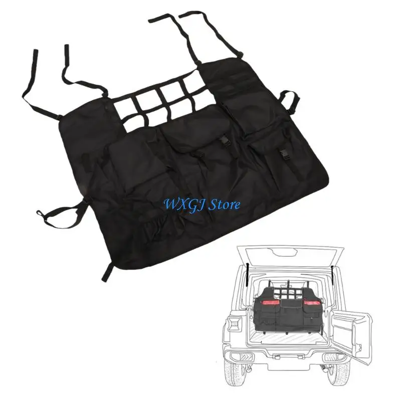 

37JE Multipurpose Rear Compartment Storage Solution For JK Mesh Design Easy Installation Accessory Quick Installation