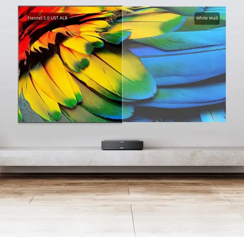 2025 Latest Upgraded Fresnel 5.0 UST ALR Fixed Frame Screen 4K 8K Ambient Light Rejection for Ultra Short Throw Projectors