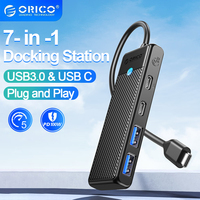 ORICO 5 in 1 USB C HUB Type-C Docking Station to HDMI-com USB 3.0 Adapter 4K30Hz PD100W Card Read Splitter for MacBook iPad Pro