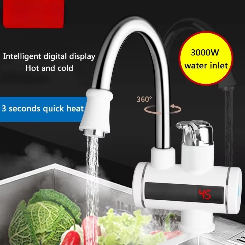 

Instantaneous digital display faucet hot and cold water heater