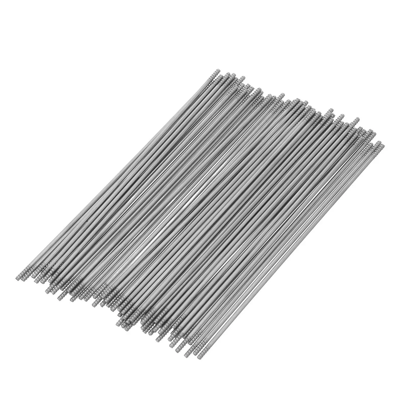 100Pcs Beaded Pen Extenders Stainless Steel 2.8 Inch DIY Blank Metal Rods Extension Bars Pen Making Supplies Metal Extension Bar