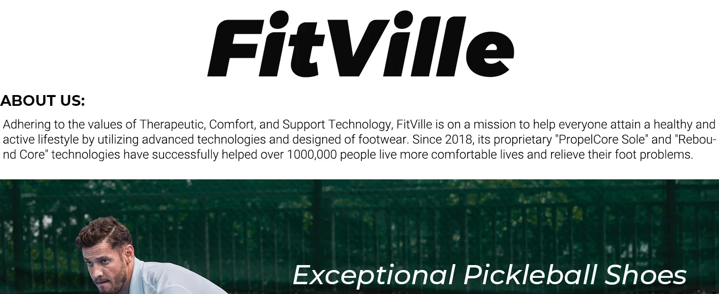 FitVille Pickleball-Schuhe mit breiter Zehenpartie, bequeme Tennisschuhe, lässige Sportschuhe für Herren, geeignet für Hartplätze und Racquetball, mit Dämpfung und Stabilität. – Detail 3