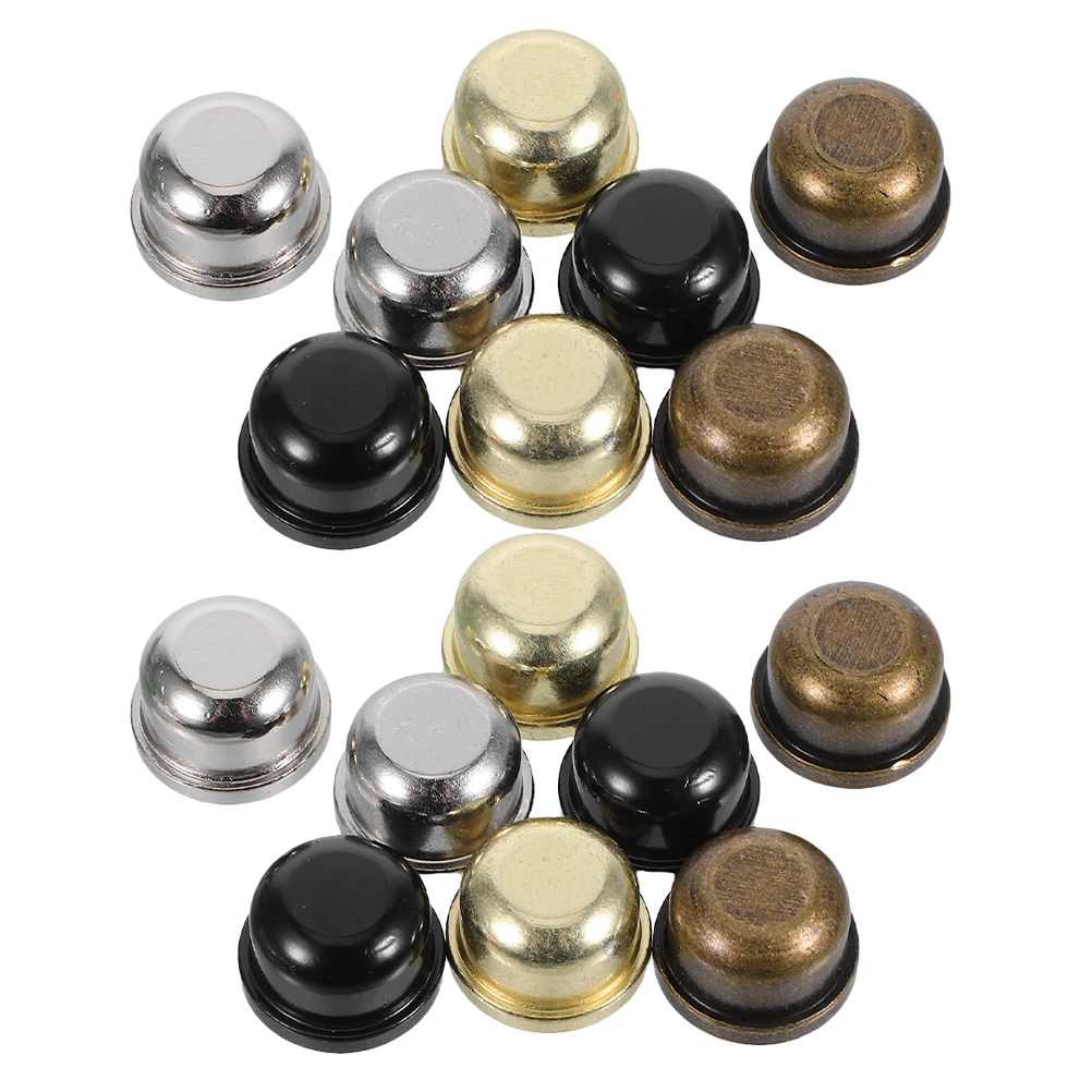 

16pcs Lamp Finial Caps: 0.6Cm Metal Screw Toppers For Lamp Shades Lights Fixtures Rods Bedroom Living Room Home Decor Durable