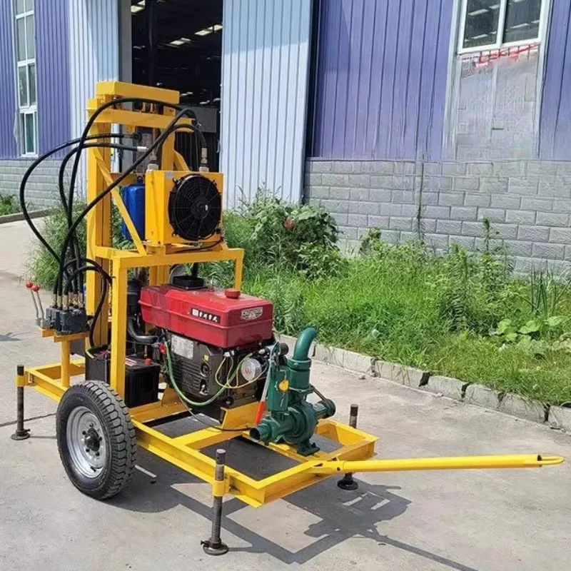 

Small Artesian Well Drilling Rig Hydraulic Borehole Machine Crawler Mounted 200m