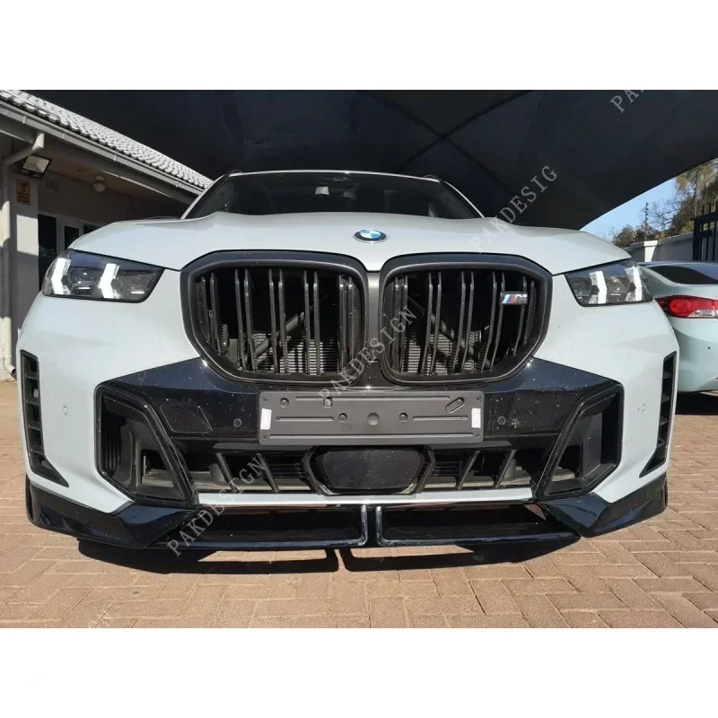 car front bumper lip spoiler splitter For BMW X5 G05 2023 2024 Facelift M  Performance Style Gloss Balck Aero Bodykits