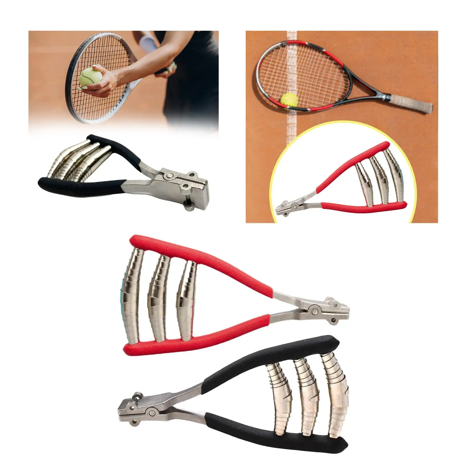 Sports Starting Clamp Anti Slip Badminton Racket 3 Spring Starter Clamp Clamping Tool Badminton Starting Stringing Clamp
