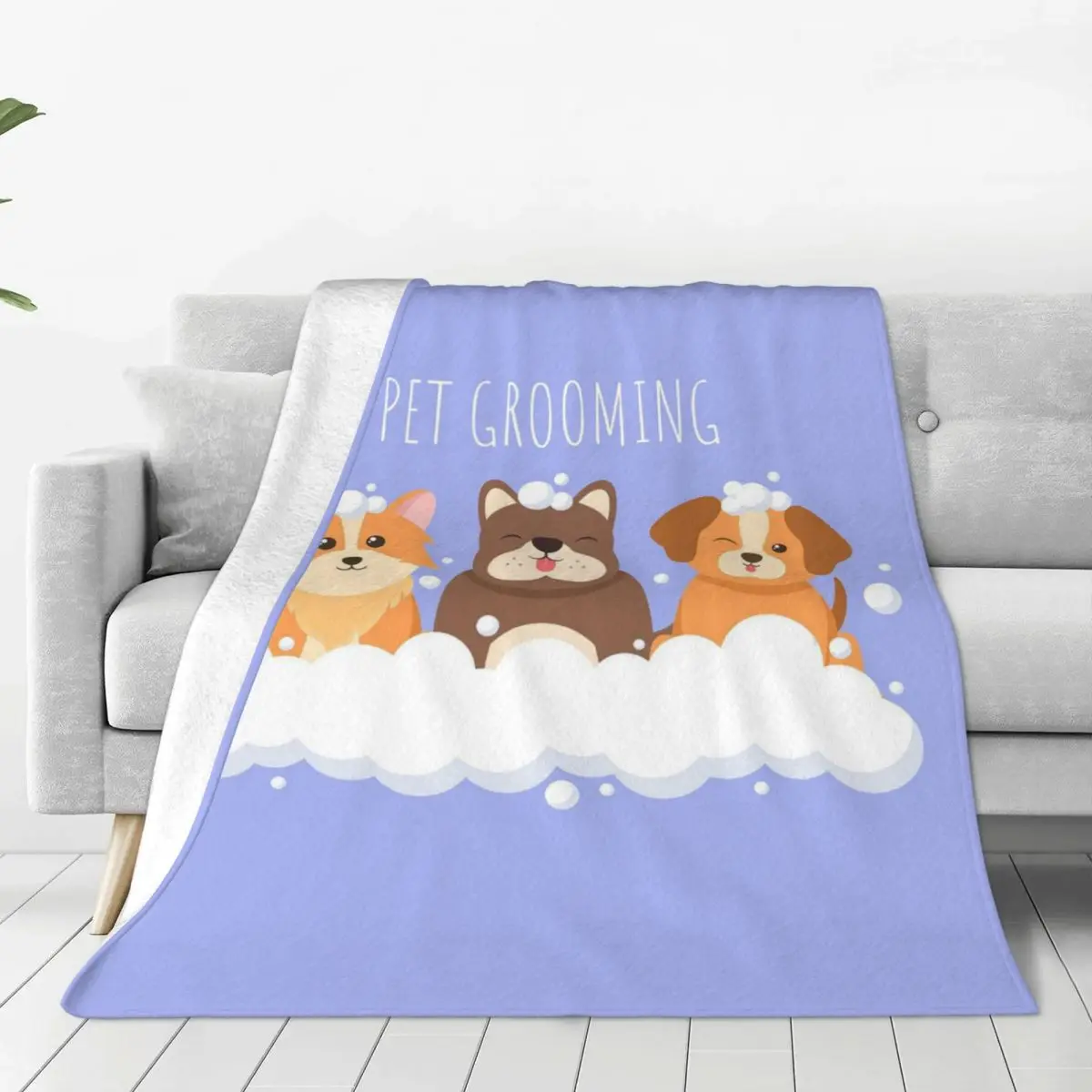 Pet Grooming For Dogs And Cats Blankets Soft Warm Flannel Throw Blanket Plush for Bed Living room Picnic Travel Home Sofa