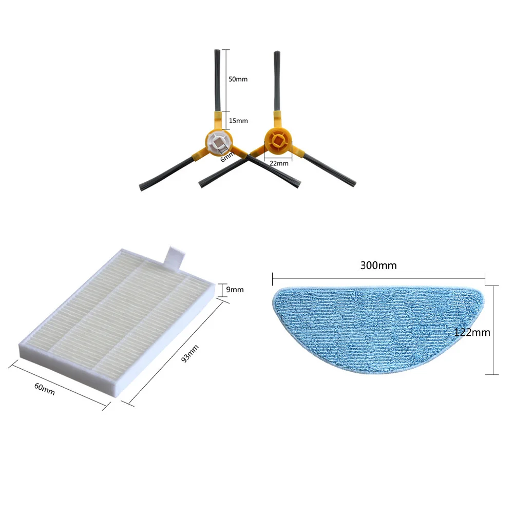 Filter HEPA Kain Pel Sikat Tengah untuk Kabum Smart 700 / 500 Aksesori Cadangan Penyapu Robot Pengganti Pembersih Vakum Robot