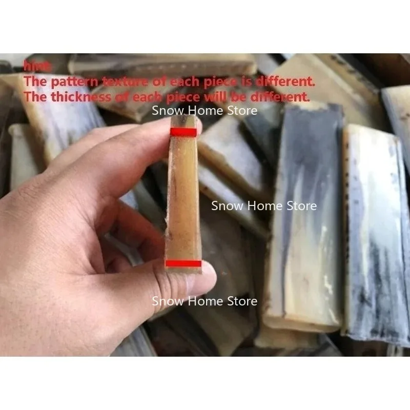 1PC Natural Flower Sheep Horn Sheet Knife Blanks Plate Scales Handle Material view 2