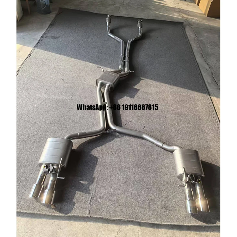 

Exhaust for Audi RS4/RS5 B9 2.9T 2017- Midpipe & Valved Muffler Sport Catback Full Exhaust System