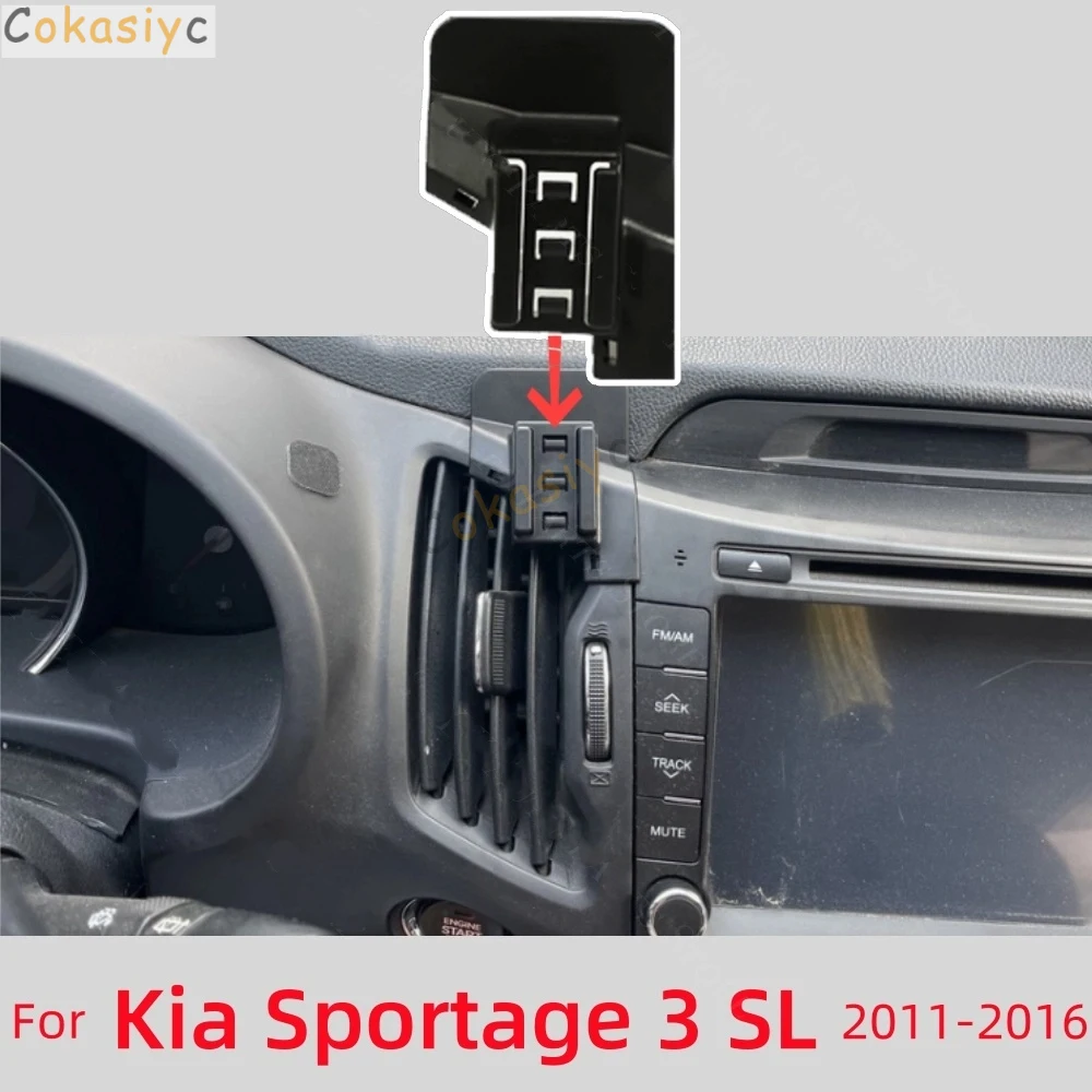 Para kia sportage 3 sl 2011-2016 2015 suporte do telefone do carro forte especial suporte fixo base 15w carregamento sem fio carros acessórios