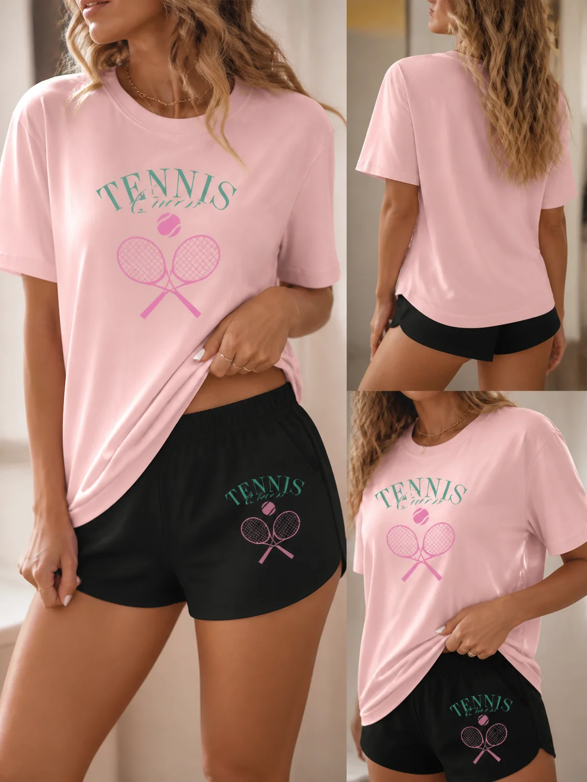 

The 2026 women's short-sleeve top and shorts set is comfortable, soft, and breathable—perfect for everyday workouts.